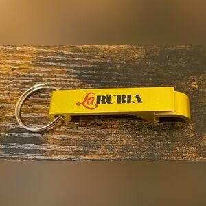 La Rubia Yellow Bottle Opener Keychain